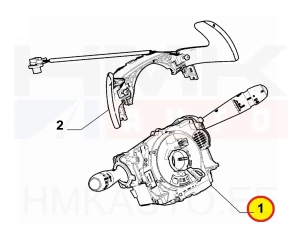 Roolisamba lülitiplokk OEM Citroen Berlingo/Peugeot Rifter 2018- (+esiudutuled,vihmasensor)