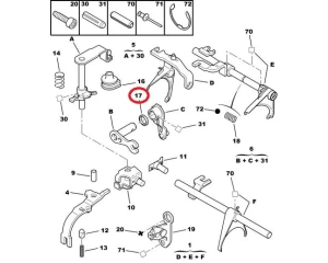 Gear shift lever seal OEM Citroen/Peugeot 25x16x4