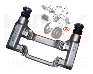 Pidurisadula raam (kelk) tagumine vasak OEM Citroen/Peugeot/Fiat