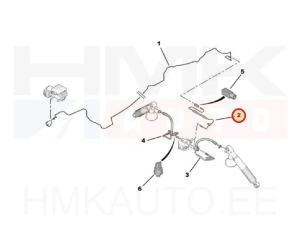 Hydrauliikkaputki, takajousitus vasen Citroen C5,C6