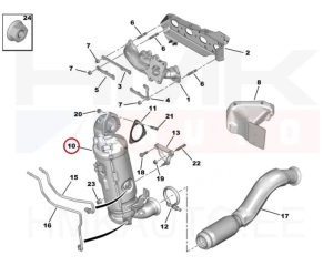 Катализатор/сажевый фильтр бензина (GPF/FAP) OEM Citroen/Peugeot 1,6THP 2018-  Euro6.2  K737