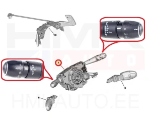 Kytkin, ohjausakseli OEM Peugeot 308 2013-