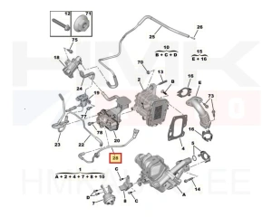 EGR solenoidiventtiilin alipaineputket OEM Citroen/Peugeot