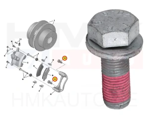 Brake caliper carrier bolt M14x1,5-L38 OEM Jumper/Boxer/Ducato