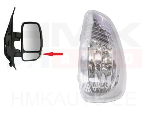 Clignotant dans le rétroviseur droit "Blanc" Renault Master 2010- (ampoule 5W)