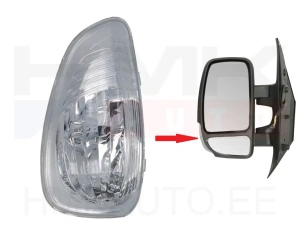 Поворотник в зеркале левый "Белый" Renault Master 2010- (лампа 5Вт)