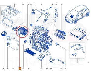 Interior blower OEM Renault Kadjar, Clio V, Symbioz