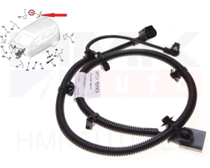 Pidurisadula/ABS anduri juhtmestik, tagumine parem OEM Berlingo/Partner 2018-