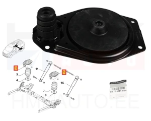 Siège à ressort hélicoïdal, arrière supérieur OEM Renault Trafic II,III