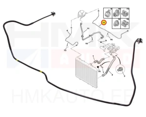 Tрубка расширительного бачка OEM Citroen/Peugeot 1,6HDi