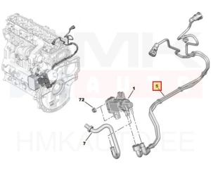 Вакуумные трубки клапана управления турбокомпрессором OEM Citroen/Peugeot 1,6HDi