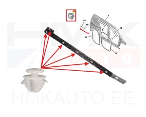 Trim clip OEM Citroen/Peugeot (1pcs.)