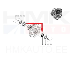 Veovõlli tihend OEM Renault DW6 automaatkäigukast