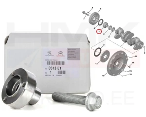 Moyeu de poulie de villebrequin OEM Peugeot/Citroen 1,6 THP/VTi