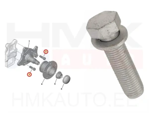 Boulon de fixation de fusée, essieu arrière OEM Jumper/Boxer/Ducato 2006-