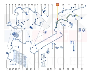 Ilmastointilaitteen putket OEM Renault Espace V 2019-