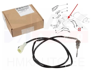 Датчик температуры выхлопных газов задний OEM Fiat Ducato 2,3D 2016- Euro6