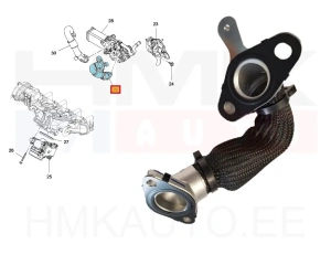 EGR pipe OEM Renault Master 2,3DCI BiTurbo 2019-  (M9T-716,726)
