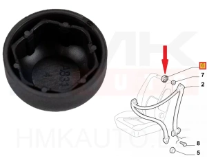 Capuchon d'écrou de ceinture de sécurité OEM Jumper/Boxer/Ducato 2018-