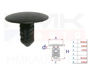 Door trim clip Renault/Opel/Nissan (1pc.)
