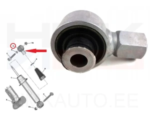 Сайлентблок амортизатора, задний верхний Citroen C5/DS5, Peugeot 3008/407/508