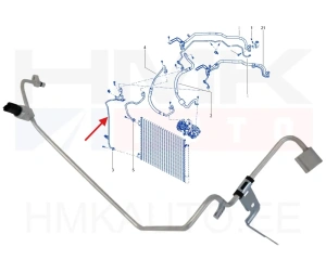 Korkeapainejohto, ilmastointilaite OEM Renault Koleos II