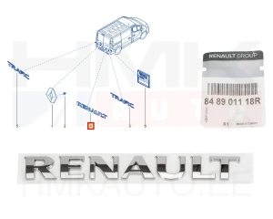 Embleem tagauksele "RENAULT" OEM Trafic III, Kangoo II, Alaskan