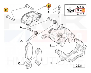 Brake caliper motor left OEM Jumper,Boxer,Ducato MCA