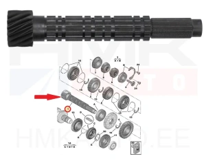 Arbre secondaire de boîte de vitesse 15x67 Citroen/Peugeot/Fiat ML6