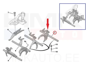 Вилка КПП 1-2 передачи OEM Citroen/Peugeot/Fiat ML6