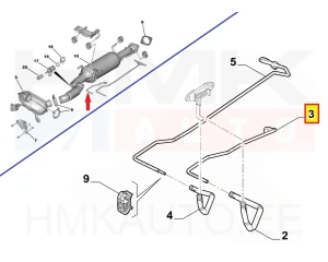 Väljalaskegaaside rõhuanduri toru OEM Jumper/Boxer/Ducato 2,2BlueHDI 2018- Euro6