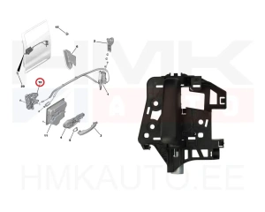 Ukselink liuguksele, sisemine parem OEM Jumpy/Expert 2016-