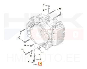 Bouchon d'huile inférieur pour transmission automatique OEM Citroën/Peugeot  AMN8/ATN8