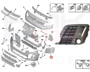 Облицовка противотуманной фары левая OEM Jumpy/Expert 2016-