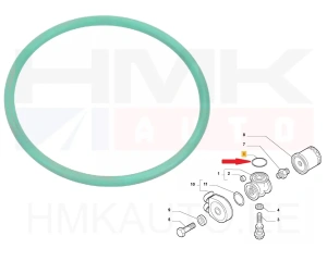 Oil filter housing gasket OEM Jumper/Boxer/Ducato 2,8HDI 00- (3,53x59,92)