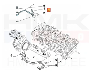 Turbo oil feed pipe OEM Fiat Ducato MCA 2,2D 2021-  88/103kW