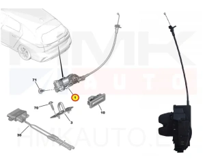 Tagaluugi lukusti OEM C5 Aircross/308,408,3008,5008,508