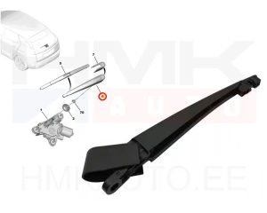 Klaasipühkija vars tagaluugile OEM Peugeot 3008 2016-