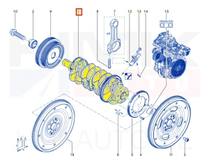 Crankshaft OEM Renault 2,3dCi