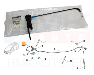 Konepellin avausvaijeri kahvalla OEM Renault Trafic III/Kangoo II