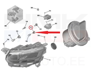 Polttimon kanta OEM Citroen Berlingo/Peugeot Rifter 2018-