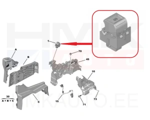 Elektrilise seisupiduri lüliti OEM Citroen/Peugeot