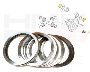 Adjusting washers set differential OEM Iveco Daily 82x94,5 (1,00-1,95mm)