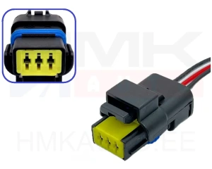Fuel pressure sensor connector Delphi 3 pin