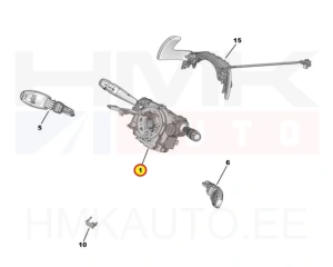 Steering column switch OEM Partner/Berlingo 2018- (Aut.headlights, rain sensor)