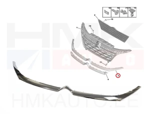 Iluvõre liist ülemine OEM Citroen Jumper 2014- (kroom)