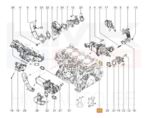 EGR jäähdyttimen tiiviste OEM Renault Master 2,3DCI BiTurbo 2019-  (M9T-726)
