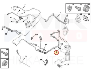 Трубки топлива OEM Jumper/Boxer 2,0/2,2BlueHDi Euro6 2019-