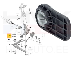 Гайка рычага передней оси OEM Jumpy/Expert/Proace 2016-