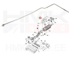 Exhaust gas pressure sensor pipe OEM Jumper/Boxer/Ducato 3,0HDi 2011-